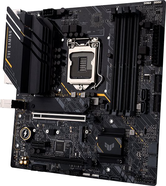 Motherboard ASUS TUF GAMING B560M-E Lateral view