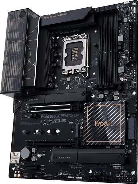 Motherboard ASUS ProArt B660-CREATOR D4 Lateral view