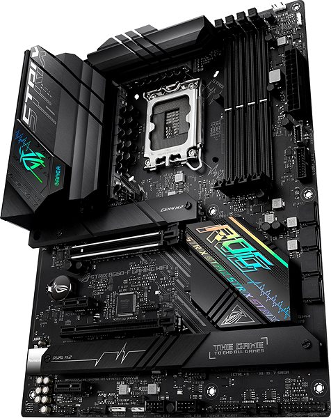 Motherboard ASUS ROG STRIX B660-F GAMING WIFI Seitlicher Anblick