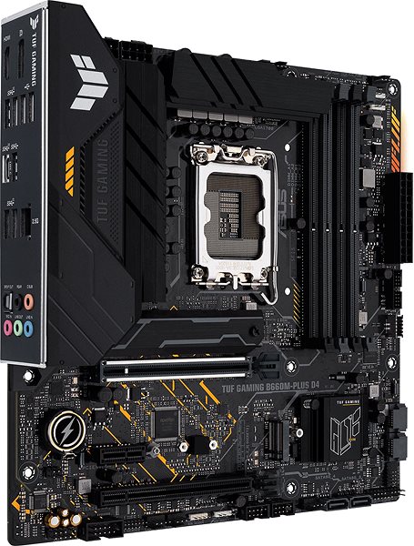 Motherboard ASUS TUF GAMING B660M-PLUS D4 Seitlicher Anblick