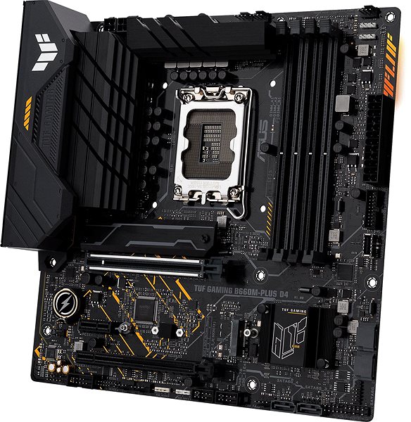 Motherboard ASUS TUF GAMING B660M-PLUS D4 Lateral view
