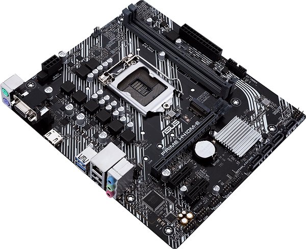 Motherboard ASUS PRIME H410M-E Lateral view