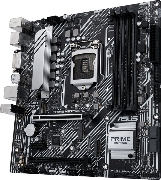 Motherboard ASUS PRIME H570M-PLUS Seitlicher Anblick