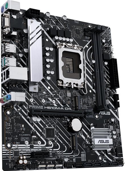Motherboard ASUS PRIME H610M-A D4 Seitlicher Anblick