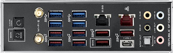 Motherboard ASUS ROG CROSSHAIR VIII DARK HERO Connectivity (ports)