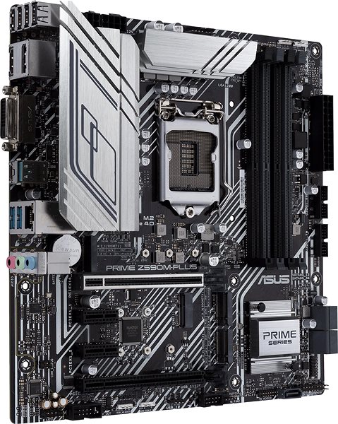 Motherboard ASUS PRIME Z590M-PLUS Lateral view