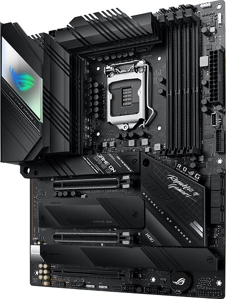 Motherboard ASUS ROG STRIX Z590-F GAMING WIFI Seitlicher Anblick