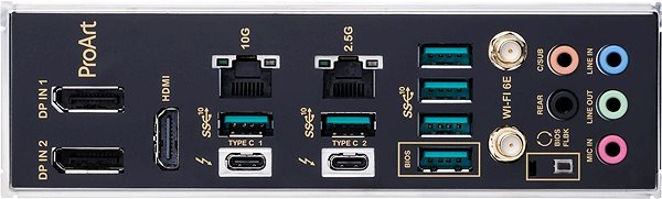 Motherboard ASUS ProArt Z690-CREATOR WIFI - Mainboard Anschlussmöglichkeiten (Ports)