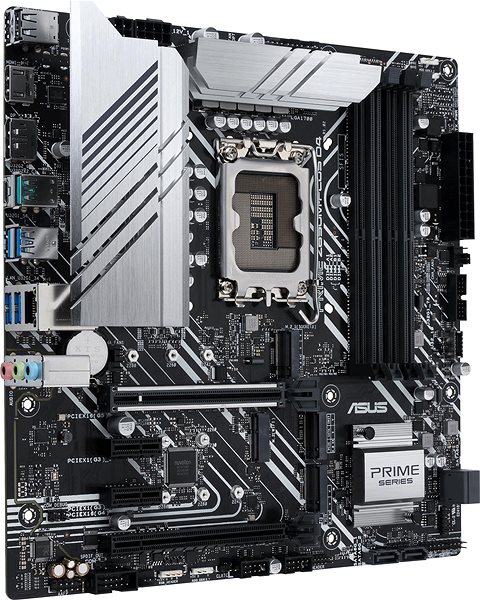 Motherboard ASUS PRIME Z690M-PLUS D4 - Mainboard Seitlicher Anblick