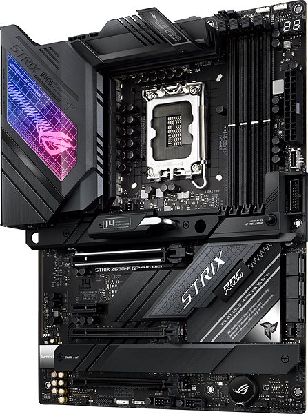Motherboard ASUS ROG STRIX Z690-E GAMING WIFI - Mainboard Seitlicher Anblick