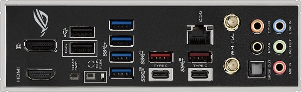 Motherboard ASUS ROG STRIX Z690-F GAMING WIFI - Mainboard Anschlussmöglichkeiten (Ports)