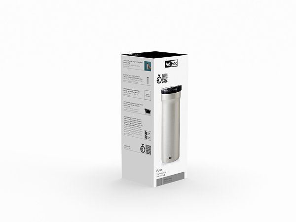 Thermotasse AdHoc Thermobecher PULSE hellgrau 500 ml ...