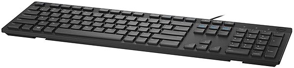 Tastatur Dell KB-216 Keyboard - schwarz - UKR Seitlicher Anblick