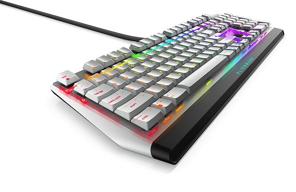 Gaming Keyboard Dell Alienware Low-profile RGB Mechanical Gaming Keyboard AW510K Lunar Light Lateral view