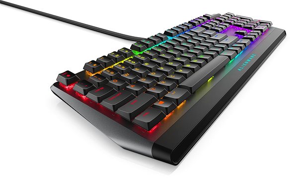 Gaming-Tastatur Dell Alienware Low Profile RGB Mechanical Gaming Keyboard AW510K  Dark Side of the Moon Seitlicher Anblick