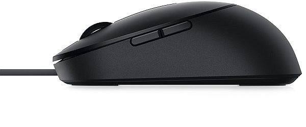 Maus Dell Laser Wired Mouse MS3220 Schwarz Seitlicher Anblick