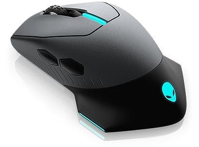 Gaming Mouse Dell Alienware  Wired/Wireless  AW610M Gaming  Dark Side of the Moon Lateral view