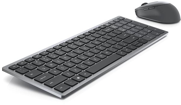 Set klávesnice a myši Dell Multi-Device Wireless Combo KM7120W HU – Titan Gray Bočný pohľad