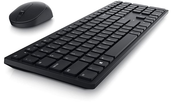 Keyboard and Mouse Set Dell Pro KM5221W Black - DE Lateral view
