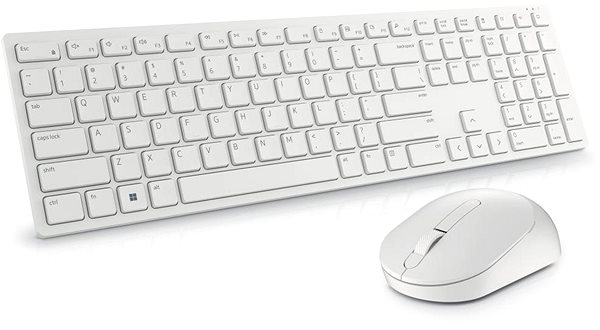 Tastatur/Maus-Set Dell Pro KM5221W weiß - US INTL (QWERTY) ...