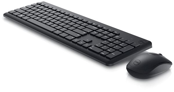 Set klávesnice a myši Dell Wireless Keyboard and Mouse KM3322W čierna – UKR Bočný pohľad