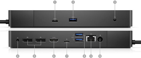 Docking Station Dell Dock WD19 USB-C 130W Connectivity (ports)