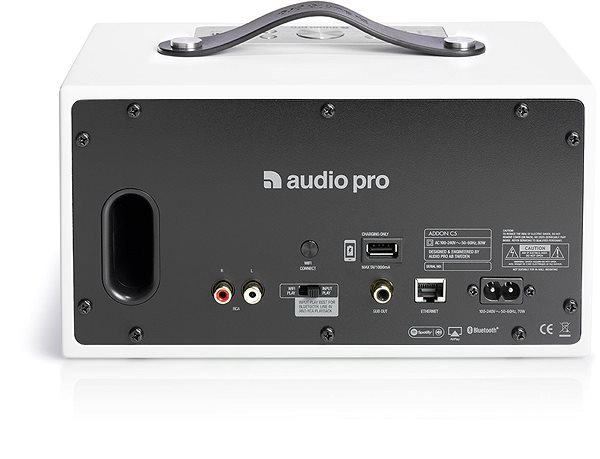 Bluetooth Speaker Audio Pro C5, White Connectivity (ports)