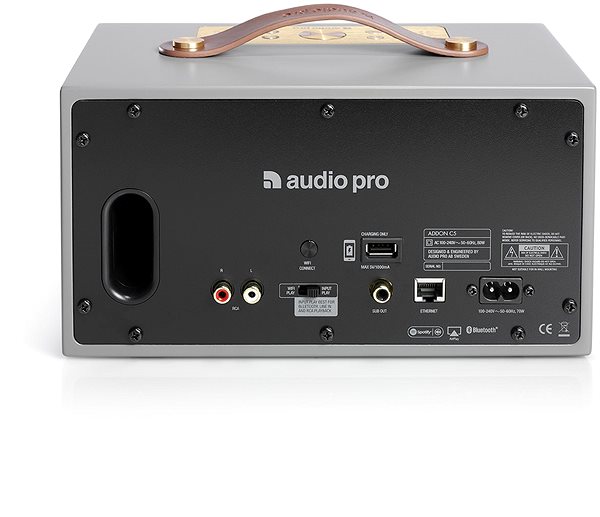 Bluetooth Speaker Audio Pro C5, Grey Connectivity (ports)
