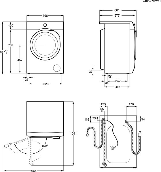 Steam Washing Machine AEG LFR71844SUE ...