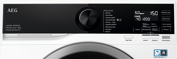 Slim steam washing machine AEG 6000 ProSense™ LSR6E26SC ...