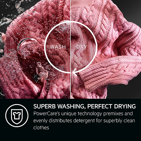 Steam Washing Machine with Dryer AEG 8000 PowerCare UniversalDose LWR85865OC ...