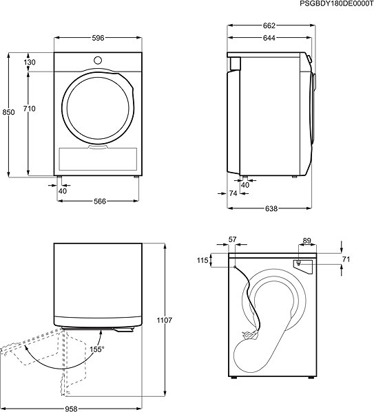 Clothes Dryer AEG T5DZ8BE Technical draft