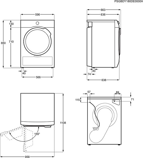 Clothes Dryer AEG TR718WE Technical draft