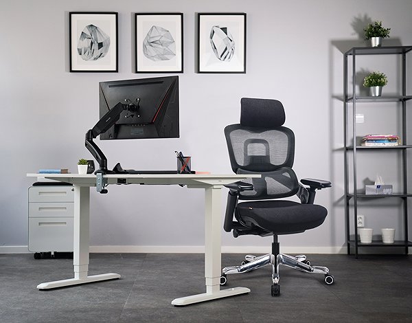 Office Chair AlzaErgo Chair Abyss 2 Fabric Black ...