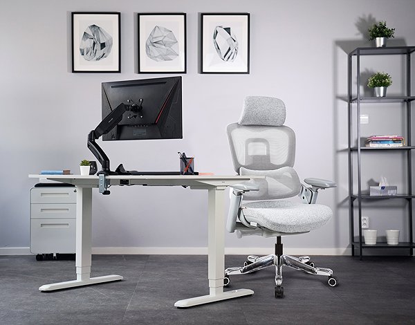 Office Chair AlzaErgo Chair Abyss 2 Fabric Grey ...
