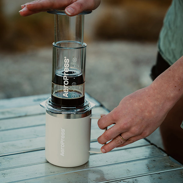 Thermal Mug AeroPress Travel coffee mug cream ...