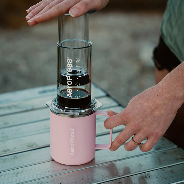 Thermal Mug AeroPress Travel coffee mug pink ...