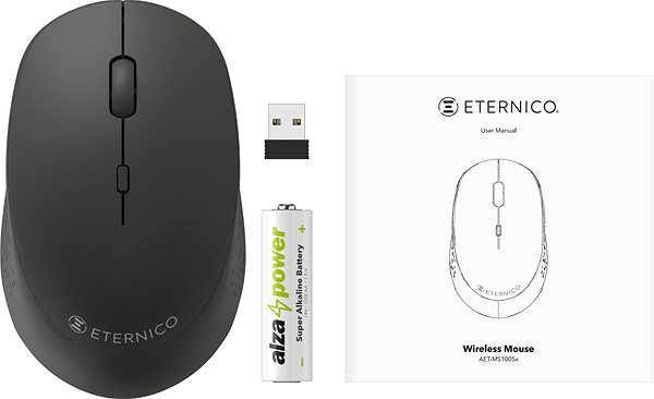 Mouse Eternico Wireless 2.4 GHz Basic Mouse MS100 Anthracite Connectivity (ports)