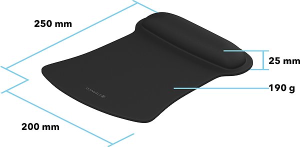 Mouse Pad Eternico Office ErgoFoam Pad MF11 black ...
