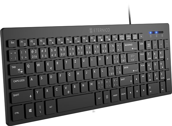 Billentyűzet Eternico Home Keyboard Wired KD2021 fekete - CZ/SK ...