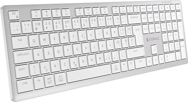 Keyboard Eternico Wireless Keyboard KS2370 silver and white - CZ/SK ...