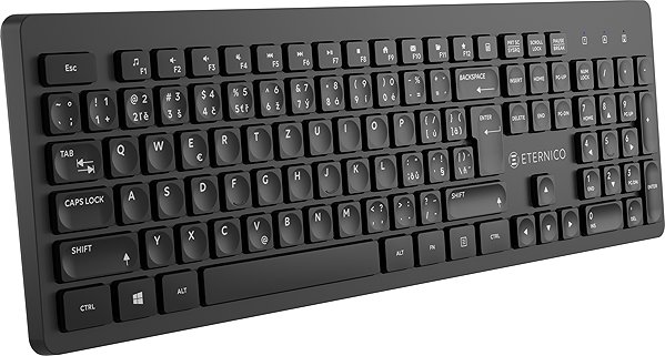 Keyboard and Mouse Set Eternico Essential Wireless set KS4011 black - CZ/SK ...