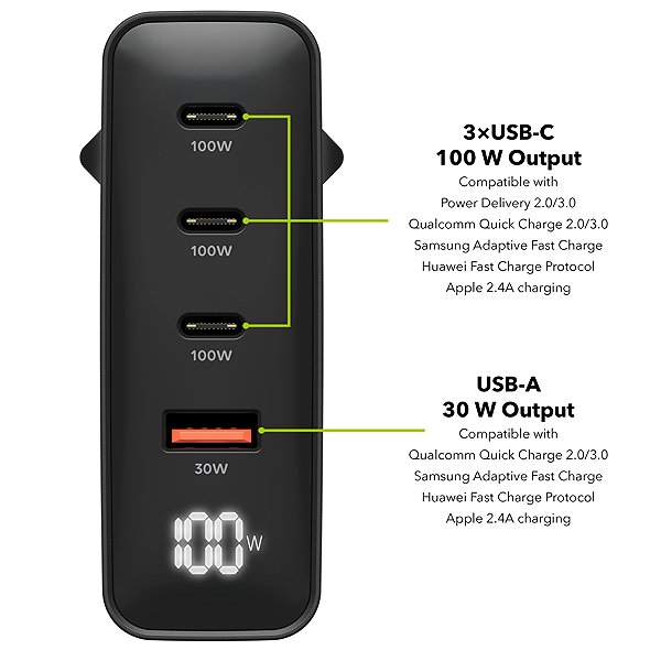 Wall Charger AlzaPower Ultimate X700 100W Black ...