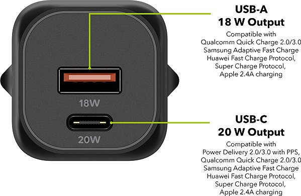 Wall Charger AlzaPower Apex G420 20W Black ...