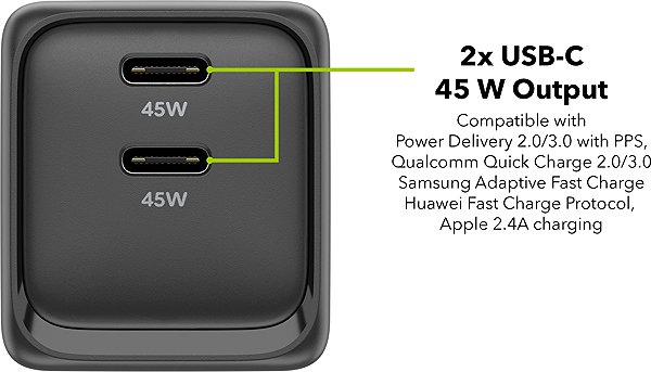 Wall Charger AlzaPower Apex G620 45W Black ...