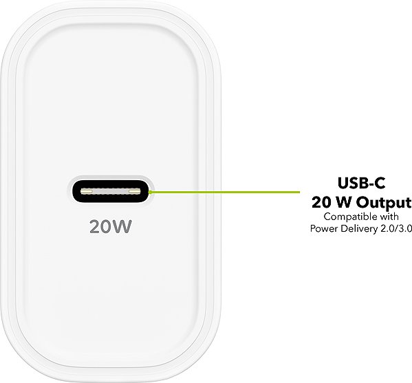 Wall Charger AlzaPower Compact A500 20W White ...