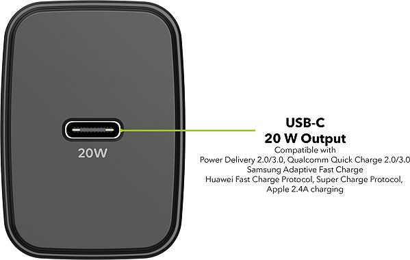 Wall Charger AlzaPower Compact A520 20W Black ...