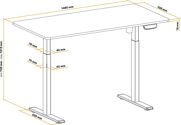 Height Adjustable Desk AlzaErgo Table ET4 AiO Touch 140×70 cm white ...
