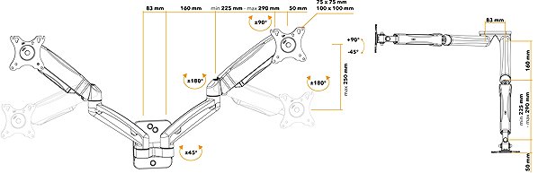Monitor Arm AlzaErgo Arm D42B Wall ...