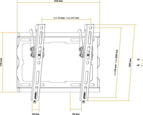 TV Mount AlzaErgo TE320 Essential folding 23
